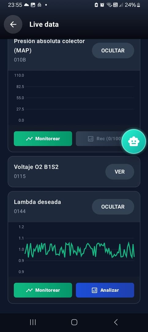 Historial de reportes guardados